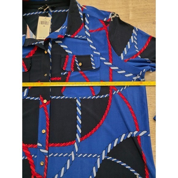 Lauren Ralph Lauren Slim Fit Rope-Print Jersey Shirt, Size 2XL - Picture 4 of 9